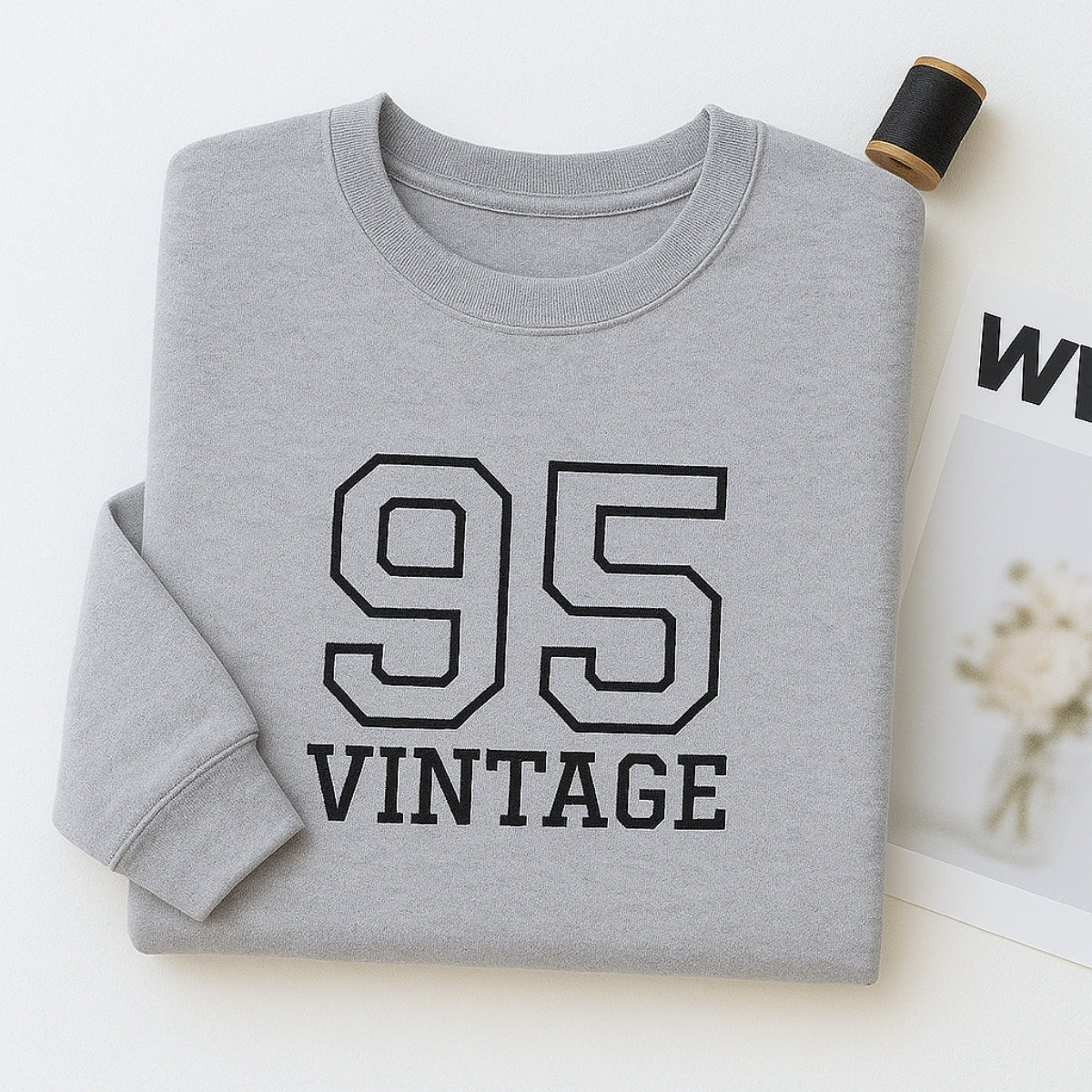 Vintage 95 Hoodies - Custom Retro Embroidered Sweatshirts - Perfect 30th Birthday Gift