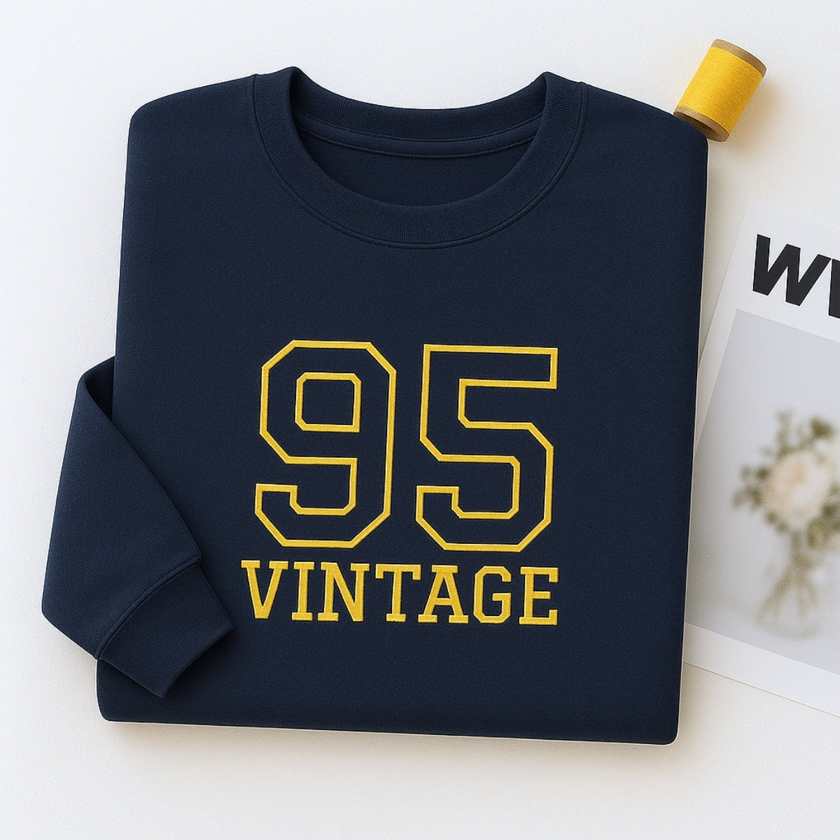 Vintage 95 Hoodies - Custom Retro Embroidered Sweatshirts - Perfect 30th Birthday Gift
