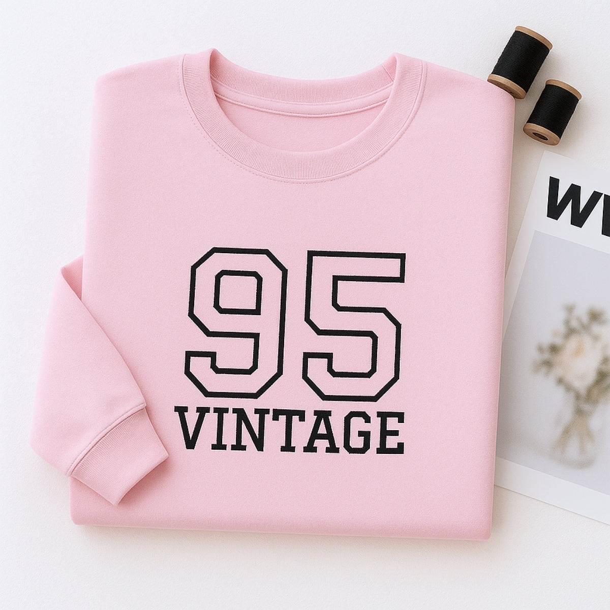 Vintage 95 Hoodies - Custom Retro Embroidered Sweatshirts - Perfect 30th Birthday Gift