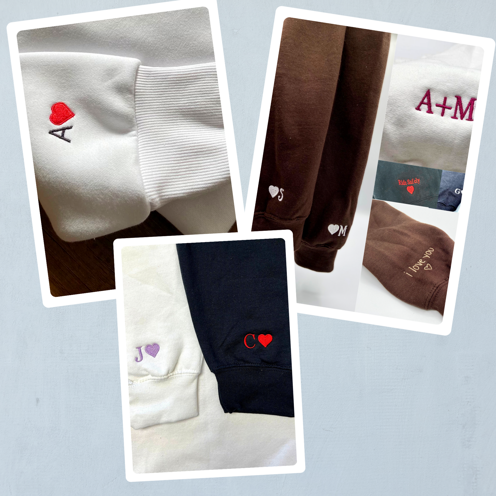 I Wish You Were Here Custom Embroidered Matching Hoodies For Couples - Perfect for Cozy Couples Gifts