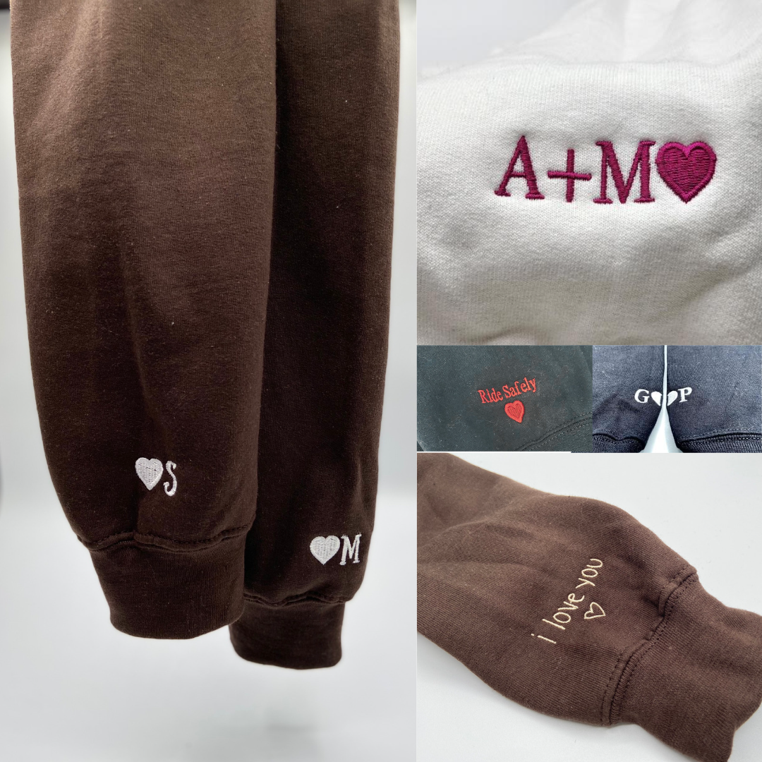I Wish You Were Here Custom Embroidered Matching Hoodies For Couples - Perfect for Cozy Couples Gifts